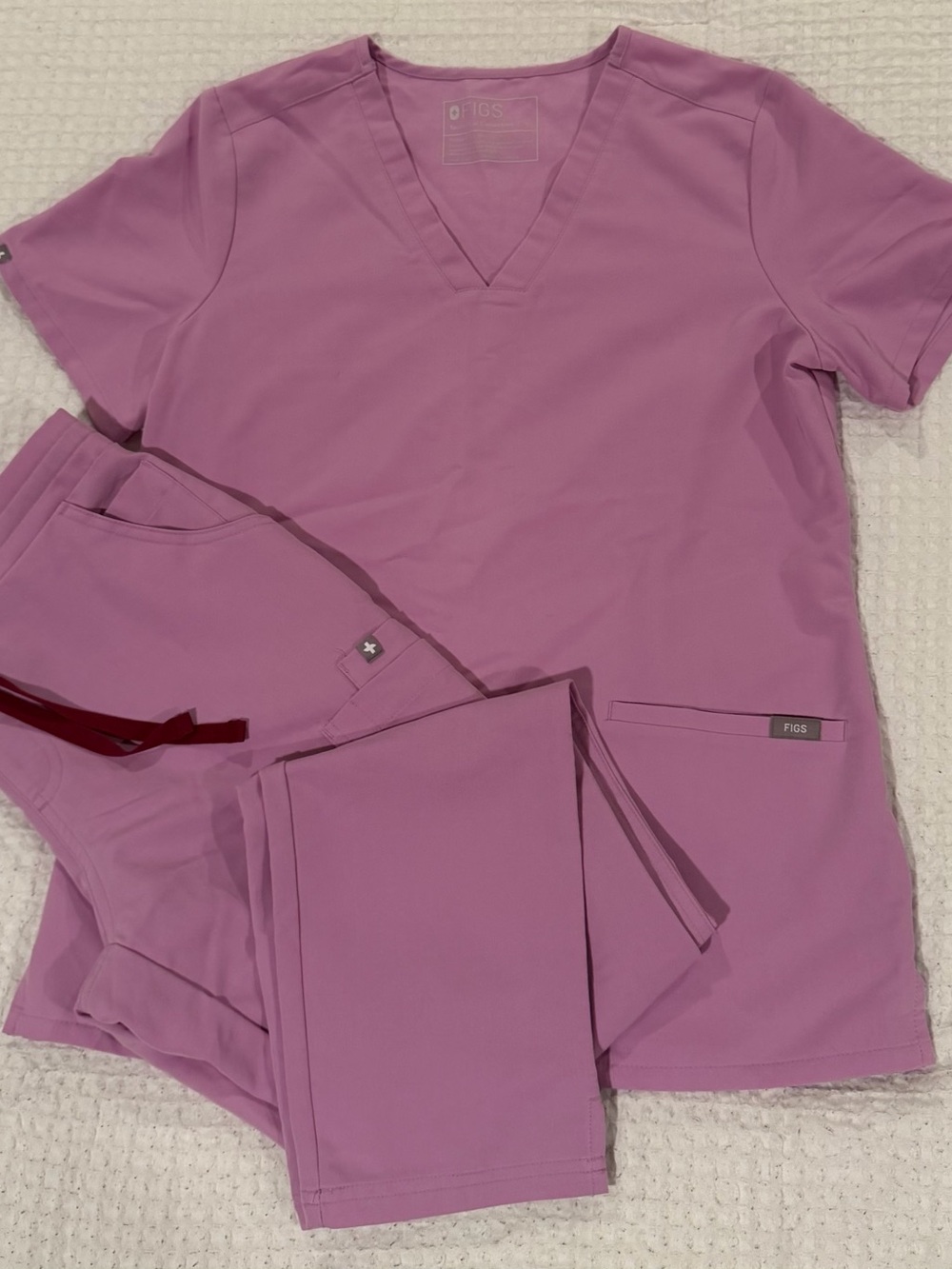 FIGS Womens Dusk Casma Scrub Top and Yola Skinny Scrub Pants